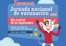 Este sábado 26 de septiembre tercera jornada nacional de vacunación.
