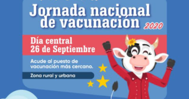 Este sábado 26 de septiembre tercera jornada nacional de vacunación.