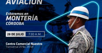 Fuerza Aérea Colombiana convoca a jóvenes monterianos para que presten su servicio militar