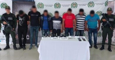 GAULA córdoba capturó a siete presuntos integrantes de una organización criminal