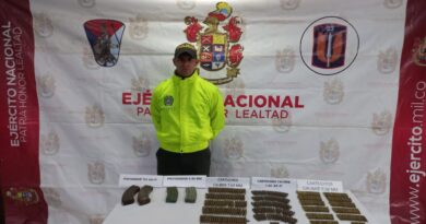 Policía y Ejército, hallan material de guerra abandonado en zona rural de Montelíbano*