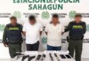En medio de un operativoen Sahagún, capturan a dos hombres que portaban seis armas de fuego